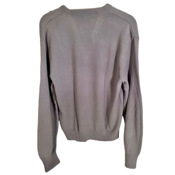 VTG NOS NWT 80s Jantzen Gray V-Neck Sweater Adult L USA Made Lightweight Grandpa - Picture 1 of 9